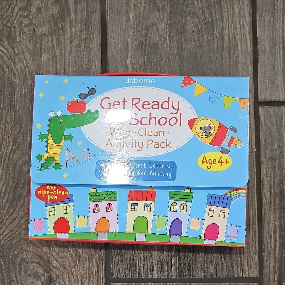 UsBorn Get Ready for School Wipe-Clean Activity Pack - Blue